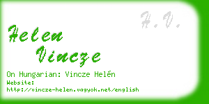 helen vincze business card